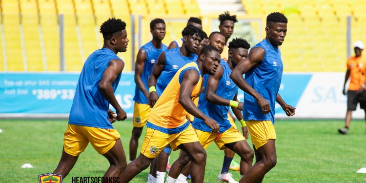 Hearts v Bechem Line ups