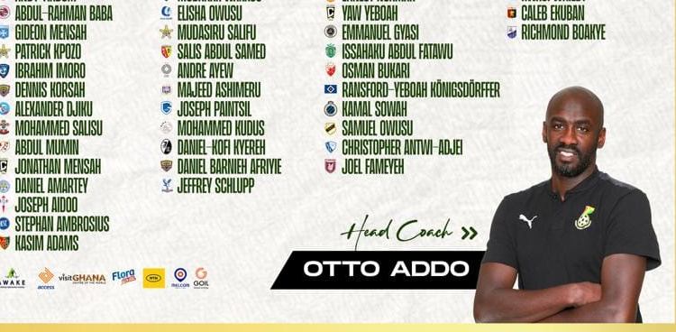 Ghana coach Otto Addo releases 55-man provisional squad for 2022 FIFA World Cup