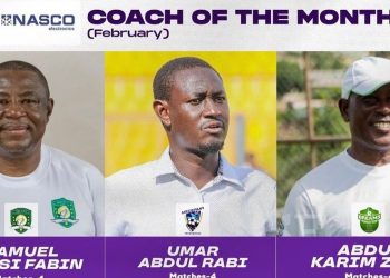 NASCO Coach of the Month for February 2023 : Umar Rabi , Paa Kwesi Fabin and Karim Zito nominated