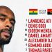 Ghana vs Angola : Official starting line – up of the Black Stars