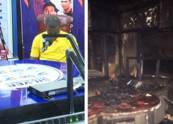 SAD NEWS : Fire completely razes down Silver FM Studio in Kumasi hours before the Silver Sports show