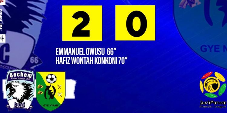 Bechem United 2 Gold Stars 0 : Konkoni grabs 9th goal of the season as he chases the goal king this season
