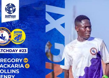 betPawa Ghana Premier League : 12th goal of the season for Chelsea attacker Mezack Afriyie