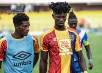 Video : Watch Konadu Yiadom’s horrible own goal as Karela United lead Hearts of Oak by 2-0 in Anyinase