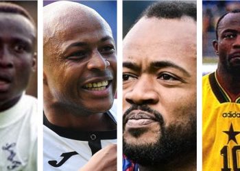 Top 10 Ghanaian Players with Most Top 5 Leagues Goals