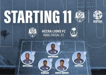 Accra Lions vs King Faisal FC : Confirmed Starting Line – Ups