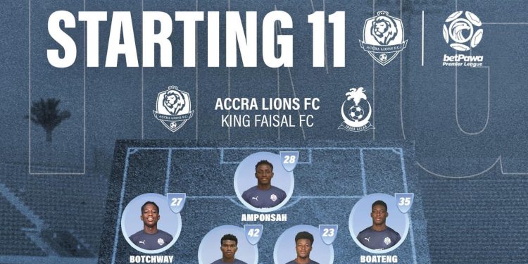 Accra Lions vs King Faisal FC : Confirmed Starting Line – Ups