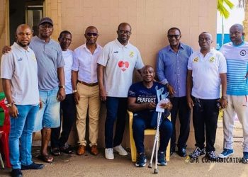 Cheerful Sampson Appiah thanks GFA for 10 000 Cedis cash support