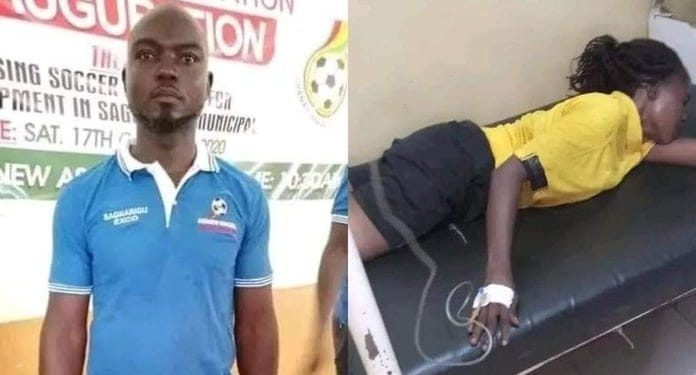 Football coach who assaulted a female referee has been arrested by the Ghana Police !