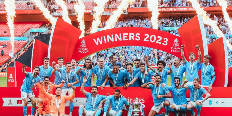 Manchester City keep TREBLE hopes alive as they defeat rivals Manchester United in the 2023 FA Cup final !