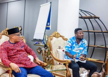 Asamoah Gyan and NPA CEO Mustapha Abdul-Hamid Meet