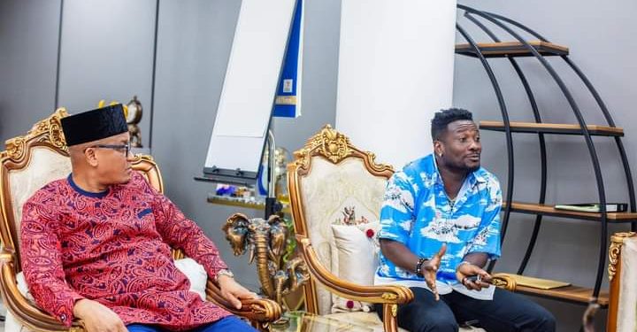 Asamoah Gyan and NPA CEO Mustapha Abdul-Hamid Meet