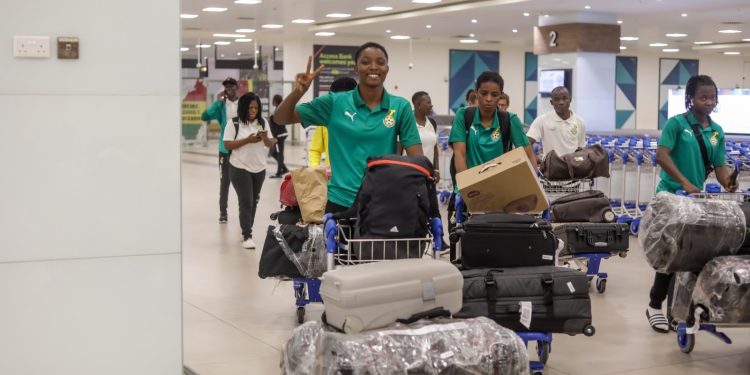 2024 CAF Women’s AFCON Qualifiers : Black Queens arrive in Ghana after 7-0 masterclass performance against Rwanda