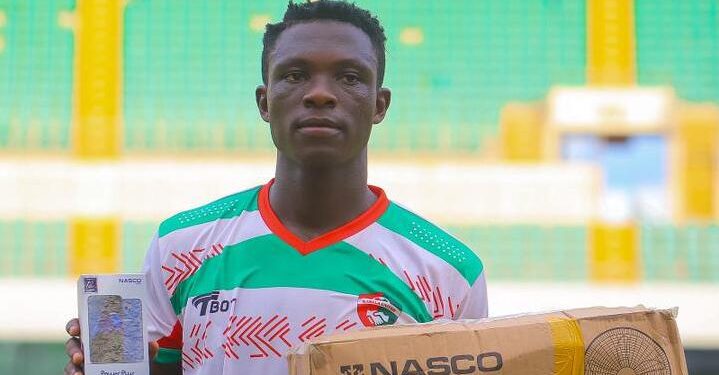 Karela United 3 Berekum Chelsea 1 : Evans Adomako nets brace to clinch NASCO MOTM award !