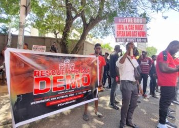 Accra : Demonstration organized against Kurt Okraku-led GFA !