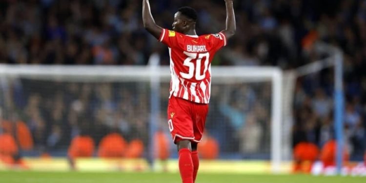 2023/24 UEFA Champions League : Black Stars winger Osman Bukari on target again for Red Star Belgrade !