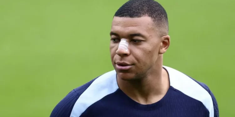 2024 Euros: France Captain Kylian Mbappe Trains with bandage after Nose Break