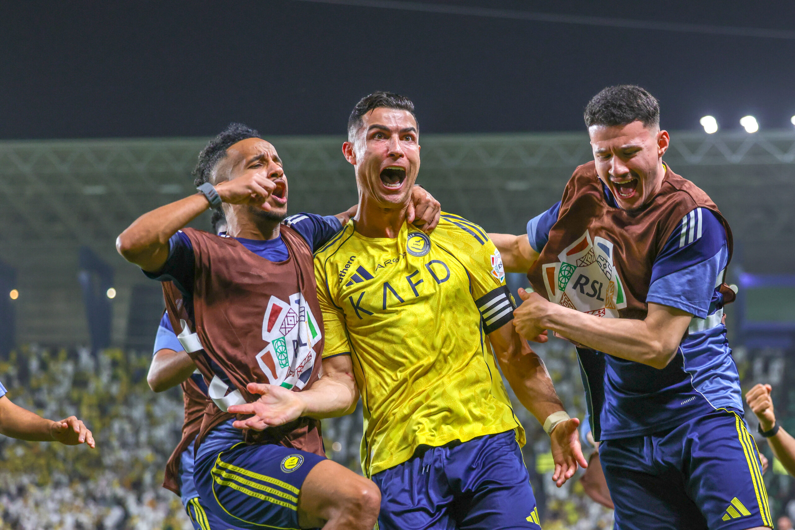 Cristiano Ronaldo during Al-Nassr's game against Al Ahli SC on April 28, 2026.